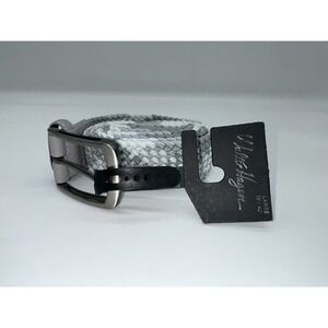 NWT Walter Hagen Men's Plaid Stretch Golf Belt, Stingray Gray Size L 38"-40"